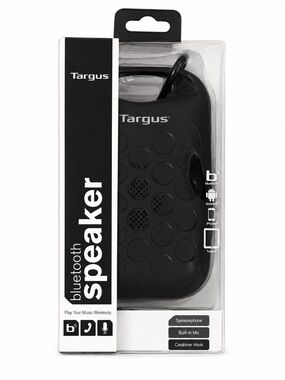 Targus Black Portable Bluetooth Speaker with Carabiner- NIB
